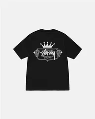 STUSSY ステューシー BUILT TO LAST TEE PIGMENT DYED Tシャツ 半袖 バックプリント クラウンロゴ 王冠ロゴ ストリート 人気モデル オーバーサイズ ビッグシルエット メンズ レディース ユニセックス 完売デザイン 古着
