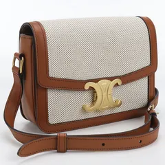 CELINE セリーヌ クラシック トリオンフバッグ トリオンフ 斜め掛け ショルダーバッグ ジャガード【中古】 レディース
