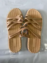 ＜在庫処分＞レディース サンダル フラットサンダル ローマ風 韓国風 夏用 一字デザイン カジュアル bu1