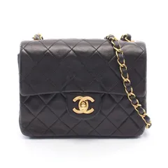 シャネル CHANEL ショルダーバッグ ミニマトラッセ ブラック ラムスキン（羊革） ミニマトラッセ チェーンショルダー レディース Used B