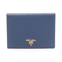 プラダ PRADA カードケース パスポートケース ネイビー サフィアーノレザー パスポートケース ユニセックス Used B