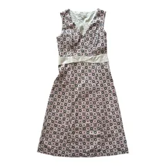  【タグ付き新品】LAURA ASHLEY ローラアシュレイ 総刺繍フラワーワンピース コットン ピンク系 レディース 7号【Z1805】