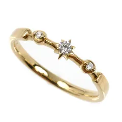 STAR JEWELRY スタージュエリー K18YG イエローゴールド リング・指輪 ダイヤモンド0.04ct 8号 1.6g レディース 中古