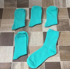 新品未使用 靴下 カラーソックス 5足セット パステルカラー グリーン レディース 24cmくらい