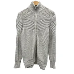 DIESEL(ディーゼル) ブルゾン サイズM メンズ - ライトグレー 長袖/ニット/春/秋