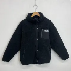 ROXY ロキシー ジャケット アウター UPON US ZIP ロゴ ワッペン ボア スタンドカラー ブラック系 M B680のサムネイル