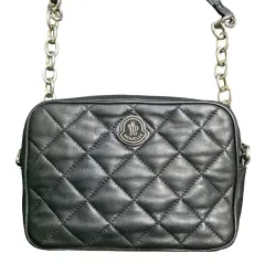 モンクレール キルティング チェーン クロスバック ブラック