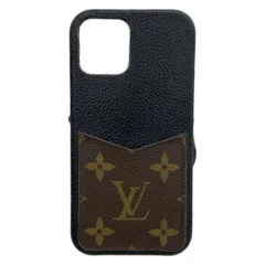 LOUIS VUITTON(ルイヴィトン) 携帯電話ケース モノグラム IPHONEバンパー12/12PRO M80080 ノワール iPhoneケース レザー、牛革