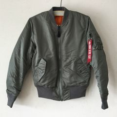 ALPHA 製 MA-1 オリーブグリーン XL 人気 スリム フィット タイプ