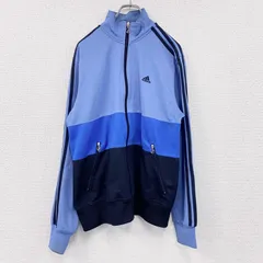 古着 used　00s　adidas　アディダス　トラックジャケット/ジャージ　パフォーマンスロゴ　ヴィンテージ　水色　ライトブルー　Lサイズ【値引き交渉OK！】