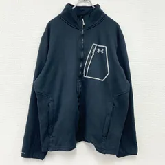 古着 used　UNDER ARMOUR　アンダーアーマー　スウェットトラックジャケット/ジャージ　黒　ブラック　XXLサイズ【値引き交渉OK！】