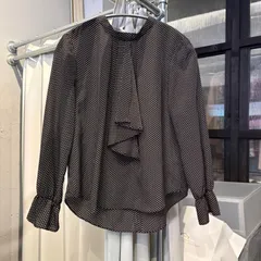 【東あずま店　併売品】　SHIPS シップス　ボウタイ　ブラウス シャツ トップス　レディース　blouse　shirt　Tops　ladies　長袖　お呼ばれ　デート　オフィスカジュアル　食事会