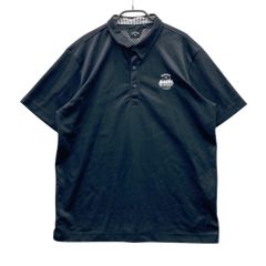 GOLFICKERS ゴルフメンズ パイル 半袖ポロシャツ ブラック M - メルカリ