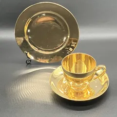 オールドノリタケ ゴールド　ラスター アンティーク　カップ ＆ ソーサー ・プレート トリオセット 英国輸出向け　1911年頃 ( ING_G08 / POP_2031 )
