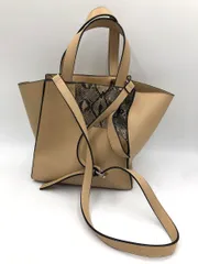 FRAY I.D フレイアイディー 2wayショルダー パイソン切替 ハンド バッグ ベージュ ■■ レディース