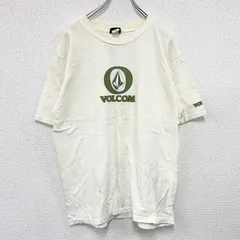 古着 used　～00s　VOLCOM　ボルコム　半袖プリントTシャツ　デカロゴ　ヴィンテージ　白　ホワイト　Lサイズ【値引き交渉OK！】