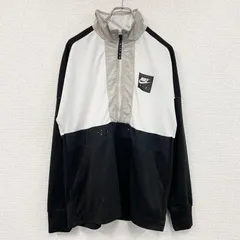 古着 used　NIKE　ナイキ　トラックジャケット/ジャージ　ハーフジップ　黒　ブラック　白　ホワイト　Mサイズ【値引き交渉OK！】