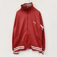 古着 used　～90s　PUMA　プーマ　トラックジャケット/ジャージ　ヴィンテージ　赤　レッド　XLサイズ【値引き交渉OK！】