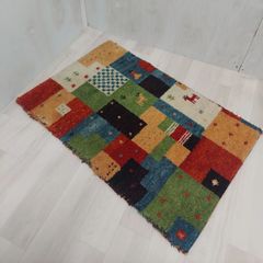 ウールギャべ 手織り 69×136cm キッチンマットサイズ 新品未使用