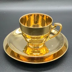 オールドノリタケ ゴールド　ラスター アンティーク　カップ ＆ ソーサー ・プレート トリオセット 英国輸出向け　1911年頃 ( ING_G08 / POP_2036 )