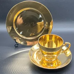 オールドノリタケ ゴールド　ラスター アンティーク　カップ ＆ ソーサー ・プレート トリオセット 英国輸出向け　1911年頃 ( ING_G08 / POP_2037 )