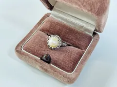 ★美品 真珠 パール リング 指輪 13号 シルバー SILVER 刻印あり 2.4g 大粒 冠婚葬祭 アクセサリー 中古品 管理2M280