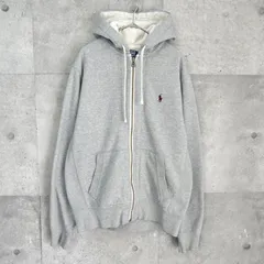 ラルフローレン スモールポニー ジップアップ フーディー パーカー グレー