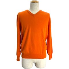 ☆美品☆エルメス ウールVネックニット レッド 赤 アシンメトリー