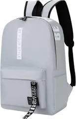 RENASYS リュックサック レディース 通学リュック 軽量 サブバッグ キッズ 女の子 旅行 アウトドア 習い事 コンパクト (グレー,  ミディアム)