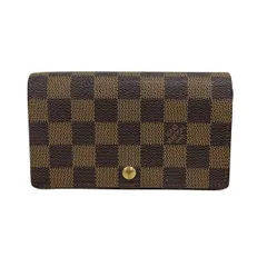 LOUIS VUITTON(ルイヴィトン) 2つ折り財布 ダミエ ポルトモネビエトレゾール N61730 エベヌ レザー