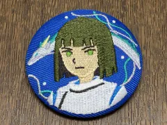 2 千と千尋の神隠し ハク 刺繍缶バッジ