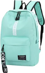 RENASYS リュックサック レディース 通学リュック 軽量 サブバッグ キッズ 女の子 旅行 アウトドア 習い事 コンパクト (ライトグリーン,  ミディアム)