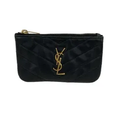 SAINT LAURENT PARIS(サンローランパリ) コインケース - 438386 黒 キーリング付き/キルティング レザー