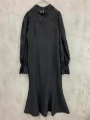 FILLOU フィルー シースルー 花 パーティー ドレス レースドッキングマーメイド ワンピース sizeS/黒 ■■ レディース