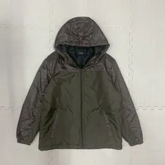 【新学期セール4/7まで】VOLPE フード付きジャケット ウィンドブレーカー ツートーン オリーブグリーン ヒザードグレー フルジッパー ポケット2つ リフレクティブストリップ ポリエステル100% サイズM vintage