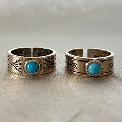 新品【 インディアンジュエリー リング 2個 】イーグル フェザー