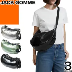 ジャックゴム Jack Gomme バッグ ショルダーバッグ ハンドバッグ チャーリー CHARLIE 1969 レディース ナイロン ポーチ付き 2way 撥水 軽量 耐久 斜めがけ 大人 ブランド おしゃれ 大きめ 黒 ブラック アルグ メタル