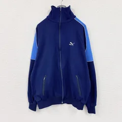 古着 used　80s　PUMA　プーマ　トラックジャケット/ジャージ　ヴィンテージ　紺　ネイビー　7サイズ【値引き交渉OK！】