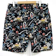 CRIMIE クライミー SATISFACTION ALOHA SHORTS アロハ マリア柄 ショートパンツ C1D3-PT06-02 BLACK ALOHA XLサイズ ※中古美品