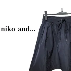 niko and... ひざ上丈 フレア スカート フリーサイズ ネイビー オールシーズン  ML-948