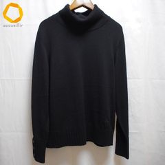 極美品✨バーバリー 厚手タートルネックニット カシミヤ混 ロゴボタン