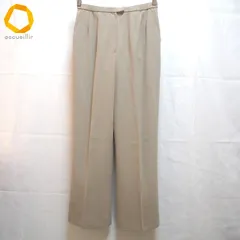 #a レリアン Leilian パンツ 7 ベージュ スラックス センタープレス 無地 日本製 レディース [994241] k01