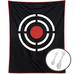 【在庫セール】ゴルフターゲット ゴルフ的 KAIDIDA 0.75x1m ひも付き ゴルフネット 取り替え用 ターゲット 練習器具 ブラック 屋外用 ベルベット