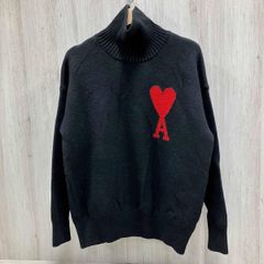 アレクサンドル マテュッシ ハート刺繍ロゴニット セーター ブラック 
