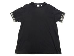 美品☆現行モデル・ティッシ期☆バーバリー☆袖ロゴ入りTシャツ 黒 