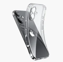 ★NIMASO iPhone 16 用 ケース クリア 黄変防止 耐衝撃 米軍MIL規格 SGS認証 PC背面 いPhone 16 対応 ケース 傷つけ防止 超薄型 軽量 ワイヤレス充電対応 ストラップホール付き（氷星シリーズ）クリア NSC24G1469