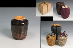 十二代 田原陶兵衛 萩焼 萩煎茶器 急須 湯冷し 茶碗 共箱 茶道具