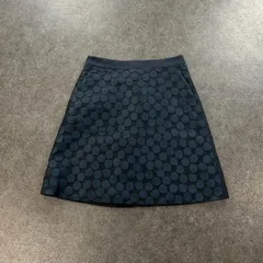 MaxMara Weekend Pretty Denim マックスマーラ デニムスカート ドット柄 水玉 総柄 インディゴ レディースのサムネイル