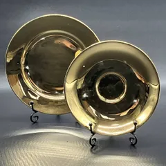 オールドノリタケ　ゴールド　ラスター アンティーク　プレート　2枚セット　16cm・14cm 英国輸出向け　1911年頃 ( INP_G08 / POP_2045 )