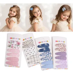 スリーピン 20点セット パッチンピン ヘアアクセサリー ナチュラル 子供 かわいい 女の子 キッズ ハンドメイド パッチン留め 赤ちゃん 刺繍 ヘアクリップ ヘアピン 花柄 ベビー